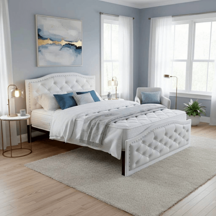 ฐานรองหัวเตียง 3.5 ฟุต WISDOM DESIGN FURNITURE รุ่น MODREN สีขาว